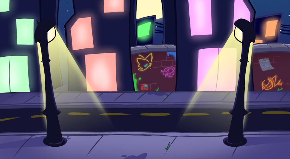 It feels a little silly to put a background I made for an FNF mod into this, but I&#39;m proud of it