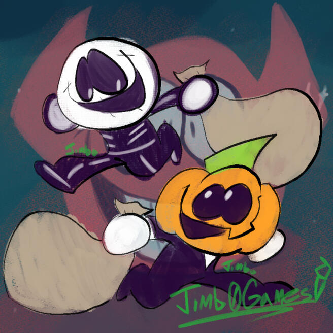 This one is a bit of an old piece, but I made this fanart of the Spooky Month series by Sr. Pelo